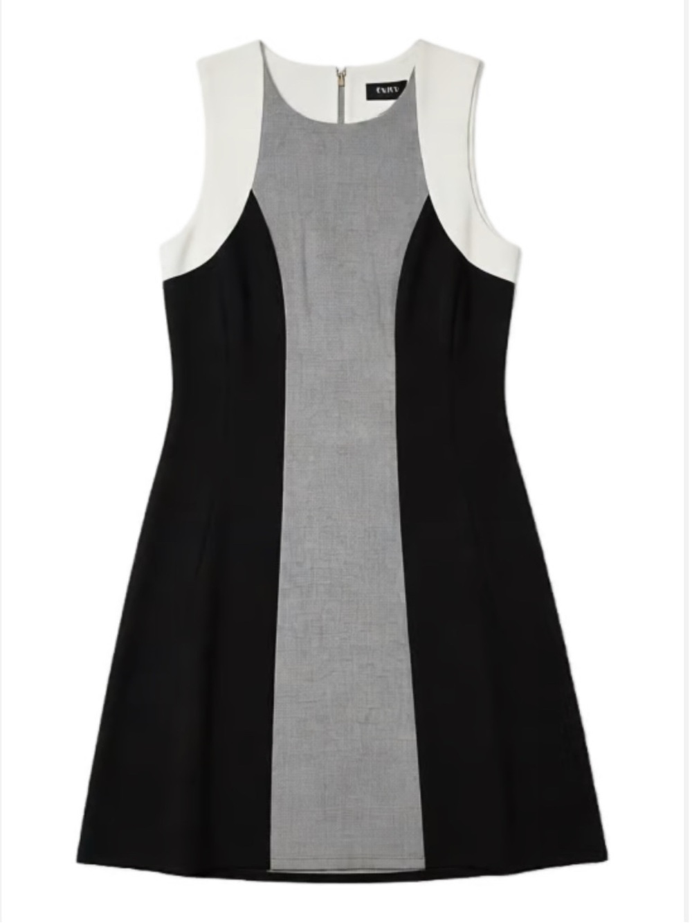 DKNY Fit and Flare Colour Block Dress